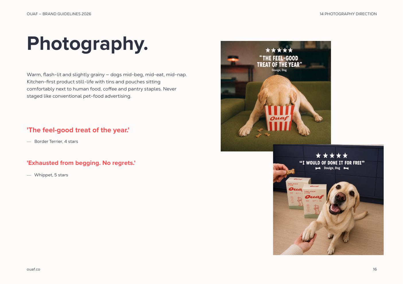 Ouaf brand guidelines — page 16
