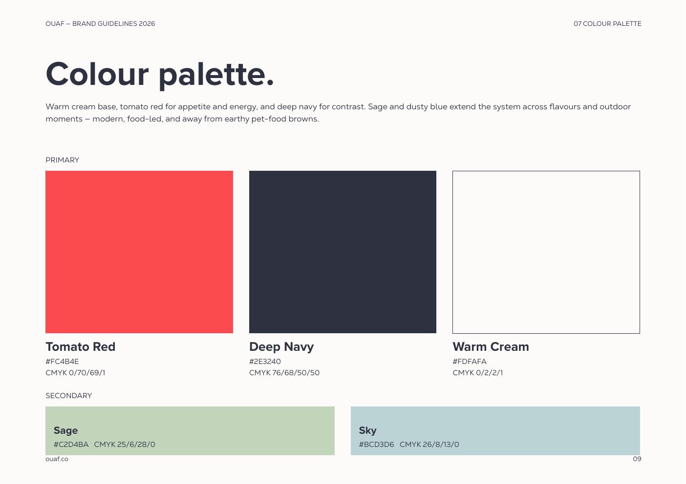Ouaf brand guidelines — page 9