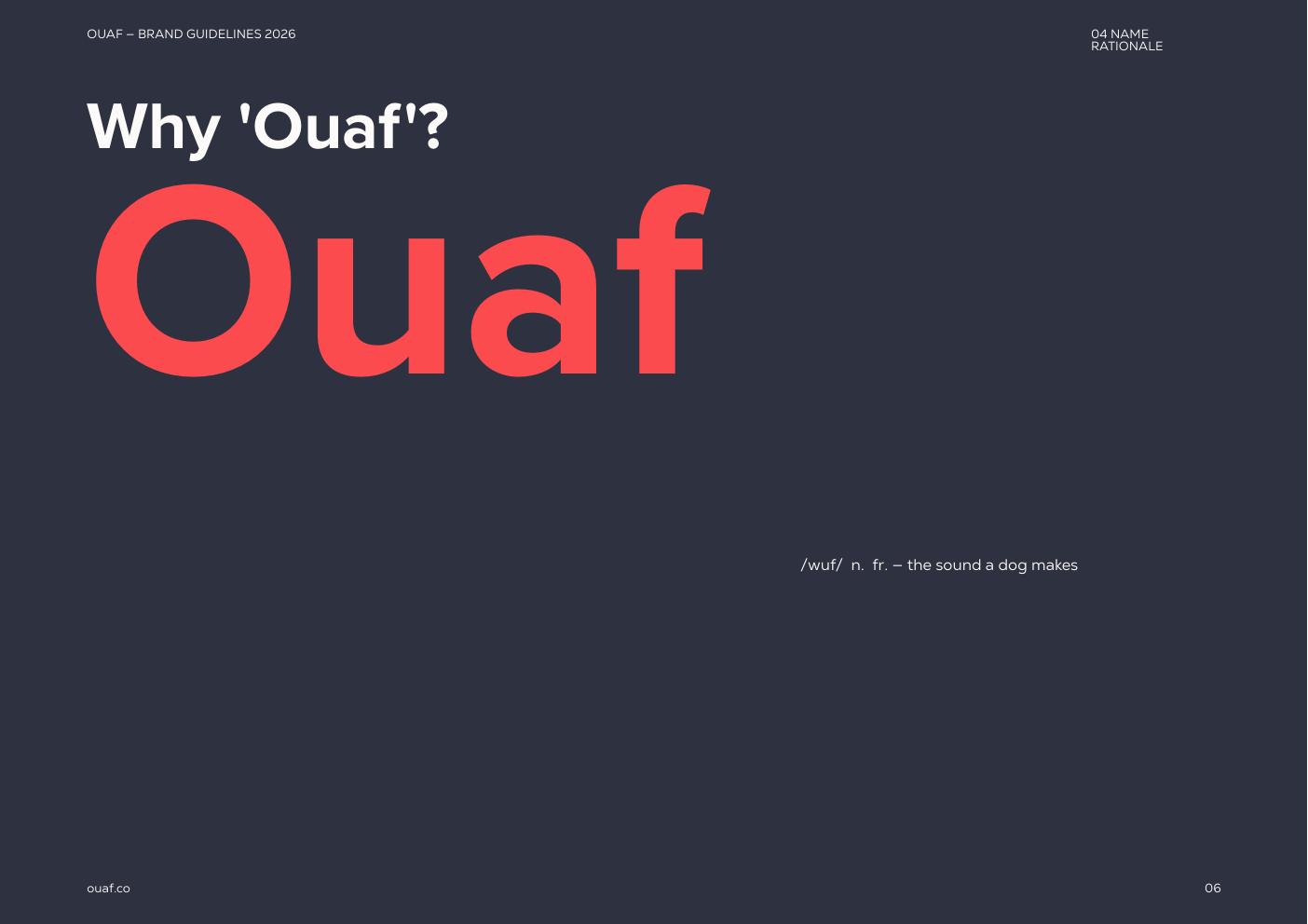 Ouaf brand guidelines — page 6