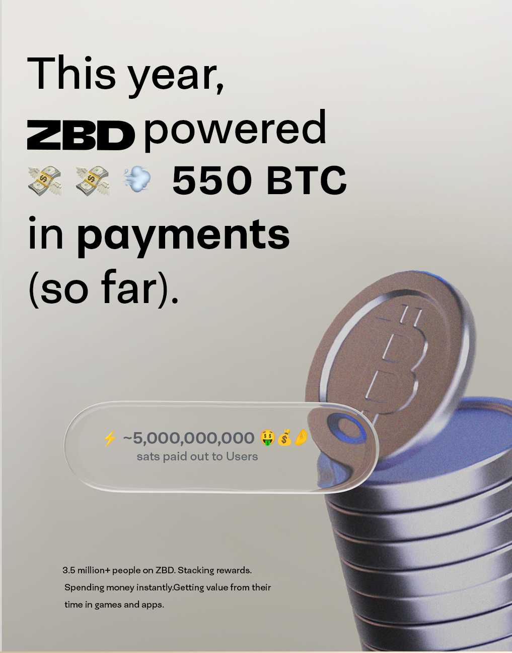 ZBD — major milestone in transactions (so far)