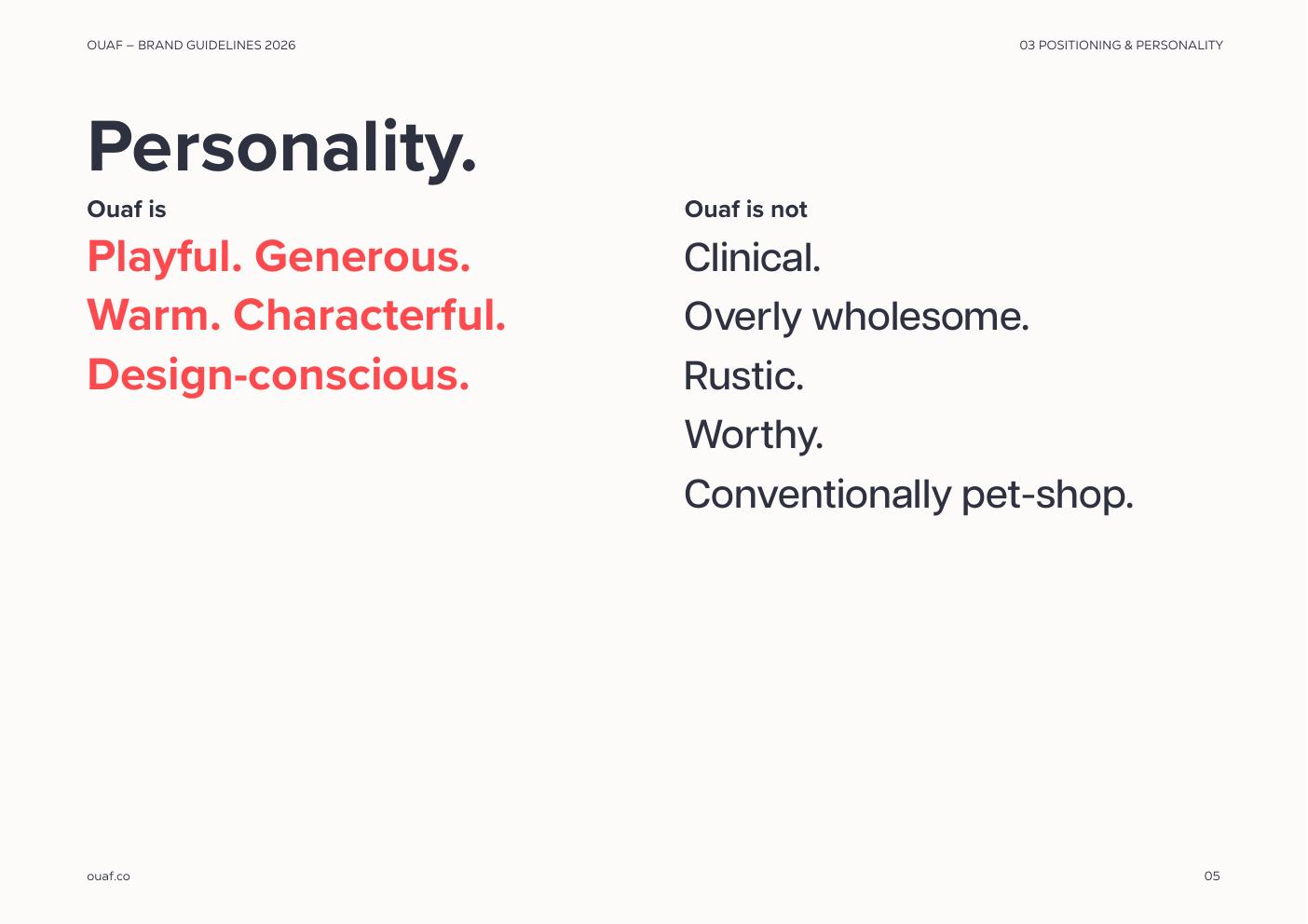 Ouaf brand guidelines — page 5