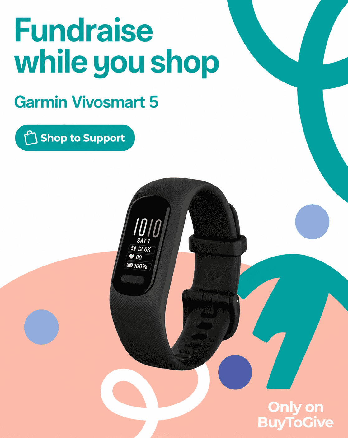 Fundraise while you shop Garmin ad