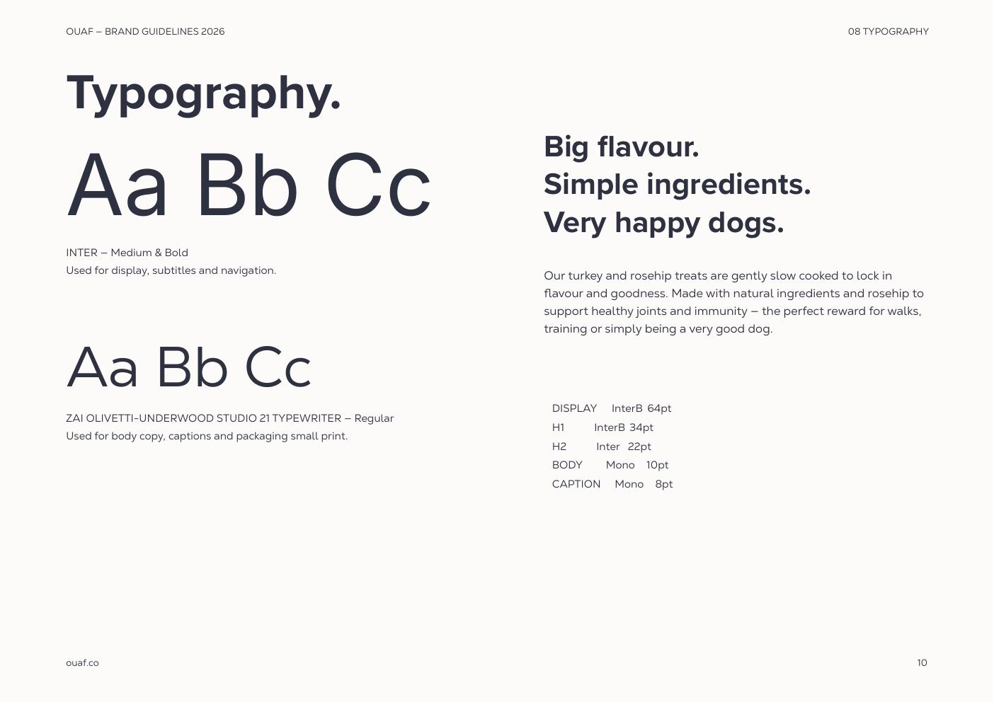 Ouaf brand guidelines — page 10