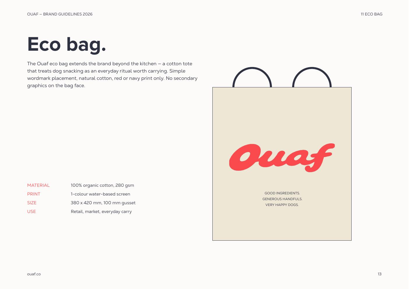 Ouaf brand guidelines — page 13